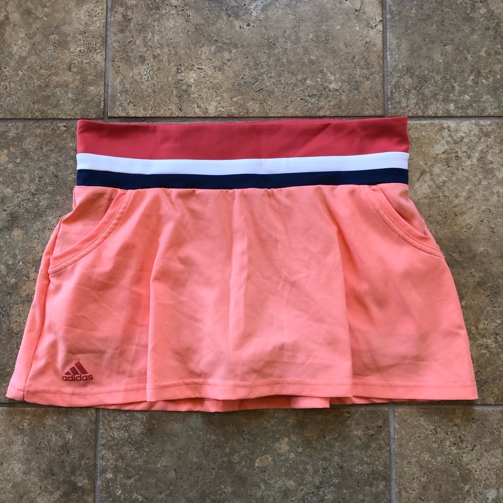 Adidas Pink and Red Mini Skater Skirt